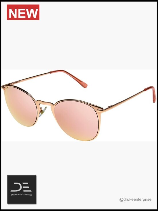 Round Metal Sunglasses with UV Protection main image 4